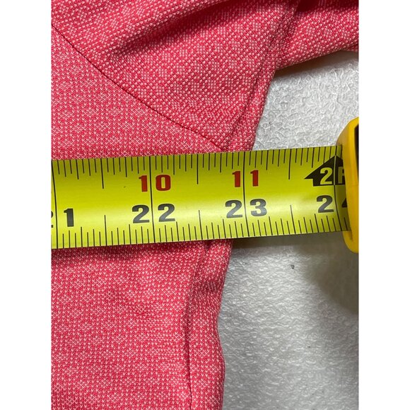 Grand Slam Performance Mens Coral Polo Shirt L 100% Polyester Breathable Fabric - Picture 4 of 12